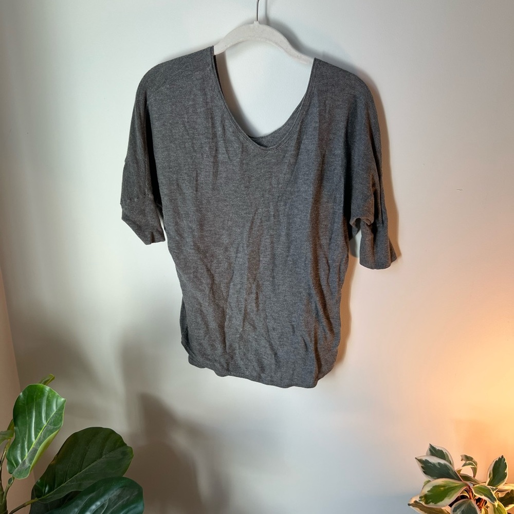 grey scoop neck sweater from Express